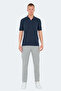 Katsuro Men's Polo Neck Navy Blue T-Shirt - 7