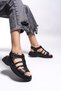 Kunzirn Women's Sandals 0012203 Black Skin - 4