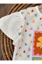 Geometric Patterned Frilled Shorts Stretchy Summer Set for Baby Girls - 4