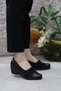 Nfx 42015 - Stylish Black Women's Casual Shoes, Lightweight and Wedge Sole