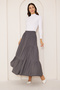 Folded Twisted Fabric Skirt, 3 Layer Skirt, Hijab Skirt, Long Skirt, Mother Gift, Lover Gift - 2
