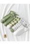 5 Pairs Women Khaki Green Booties Socks Green Short Socks - 3