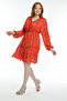 Women's Pomegranate Crispy Flowers Lined Mini Dress with Elastic Waist - 5