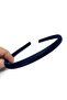 12 Pieces Satin Embroidered Plastic Crown Dark Blue 1 cm Wide - 2