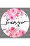 Floral Bathroom Door Ornament Direction Sign