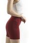 Spocket Claret Red Pocketed High Waist Yoga Shorts Tights 6"