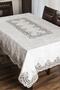 Cream Velvet Tablecloth 160x220 Cm Luxury French Laced Stain Resistant