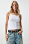 Women's Black and White String Strap 2-Piece Knitted Blouse LD00045 - 6