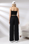 Side Slit Loose Trousers 21143 BLACK - 4