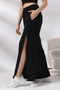 Side Slit Loose Trousers 21143 BLACK - 3