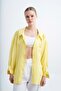 Women's Oversize Loose Fit Yellow Shirt - 3