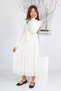 Teenage Girls Long Length Pleated Chiffon Hijab Dress - 6