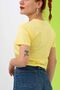 Women's Twist Detailed Printed Crop T-shirt - 3