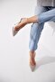 Gleam Stone Detailed Ankle Strap Silver Transparent 10 cm Women's Stiletto, High Heels - 3