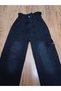 New Season Girl's Wide Spanish Leg Style/ Lycra Bag Pocket High Elastic Waist Jean/ Denim Trousers - 5