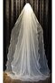 Glittered Two Tiers Long Wedding Dress Veil with Comb 230 Cm - 5