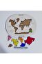 Embossed Wooden World Continents Map Montessorie Find Plug Puzzle