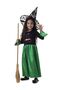 Girls Halloween Green Black Witch Dress Fuuny Spooky Halloween