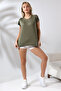 Casual Crew Neck T-Shirt 21256 KHAKI