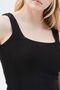 Women's New Season Full Flexible Comfort Model Square Collar Knitted Knitwear Ribbed Look Thick Strap Tank Top - 4