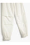 Basic Jogger Sweatpants Tie Waist Pocket Floor Detailed - 3