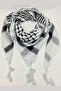 Cotton Linen Puchsia, Bag, Kefiye Shawl KFY2353 - 2