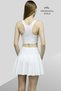White Skirt with Shorts, Elastic Waist, High Waist Beach Wear Skirt with Shorts Beach Wear & Tennis 1101 - 6