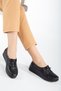 Women's Inside-Out Genuine Leather Orthopedic Flexible Rubber Laced Mother's Shoes - 2