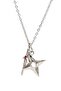 Naruto Kunai and Shuriken Combination - Silver Minato Necklace with Classic Chain - 2