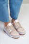Galaxy Beige Women's Sports Shoes - Knitwear Thick Sole - 2