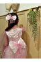 Star Printed Sparkly Pink Tulle Dress Buckle Set - 3