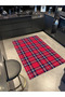 Red Black Motif Geometric Woven Base and Decorative Washable Carpet Miravip8507 - 2