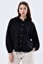 Women's Lace Detailed Balloon Sleeve Linen Shirt - 4