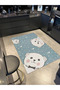 Animal Green Woven Base and Decorative Washable Carpet Miravip8504 - 2