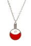 Naruto Uchiha Symbol Necklace - Enameled, Silver Color Classic Chain - 2