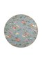 Blue Frame Ivy Flower Pattern Woven Base and Decorative Washable Carpet Miravip8556 - 4