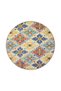 Frame Floral Multicolor Modern Patterned Woven Base Washable Carpet Miravip8388 - 4
