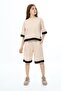 Girl's Oversize 100% Cotton Half Sleeve Shorts Top and Bottom Tracksuit Set - 6