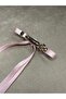 Rectangular Embellished Embellished Long Grosgrain Ribbon Bow Automatic Hair Clip - 4