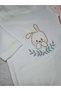 Mc Elci Baby Girl Rabbit Embroidered 3 Piece Hooded Long Sleeve Seasonal Baby Girl Bodysuit Set - 3