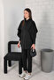 Black Collar Detailed Set - Set 3-3121 - 2
