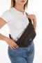 Unisex Black Faux Leather - Water Resistant Waist and Cross Shoulder Bag with USB and Headphone Detail - 4