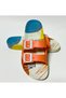 Anti-Slip Anatomical Sole Orange Double Strap Non-Fastening Women's Home Street Guest and Wet Floor Slippers - 4