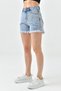 Women's Ripped High Waist Lycra Free Light Blue Jeans Shorts Ripped Denim Shorts 70363 - 7