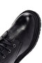 Black Leather Women's Boots - Zippered - 3