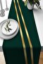 Green 40 X 140 Gold Premium Suede Woven Fabric Stain Resistant Tablecloth Runner Rnr505