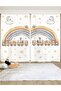 Safari Train Patterned Children's & Baby's Room Background Curtain (Single Panel Pricing)