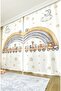 Safari Train Patterned Children's & Baby's Room Background Curtain (Single Panel Pricing) - 3