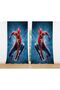 Spiderman Patterned Satin Lightout Background Curtain (Single Wing Pricing) - 2