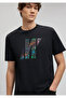 Pro Logo Printed Black T-Shirt Loose Fit / Loose Relaxed Fit0611500-900